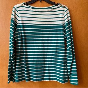 Green & White striped Blouse